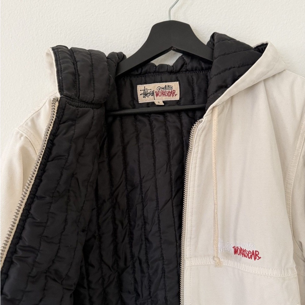 Stussy Workwear White Jacket View 4